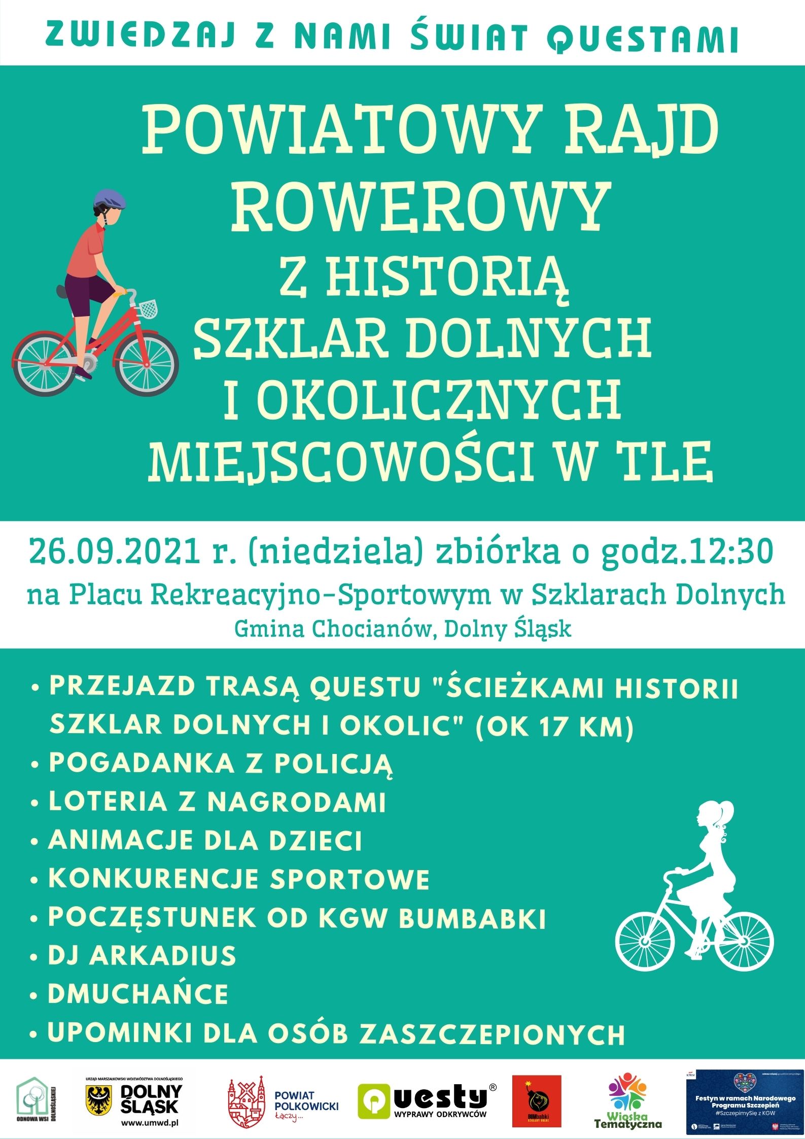 26 września   - Inauguracja questu w Szklarach Dolnych (dolnośląskie)