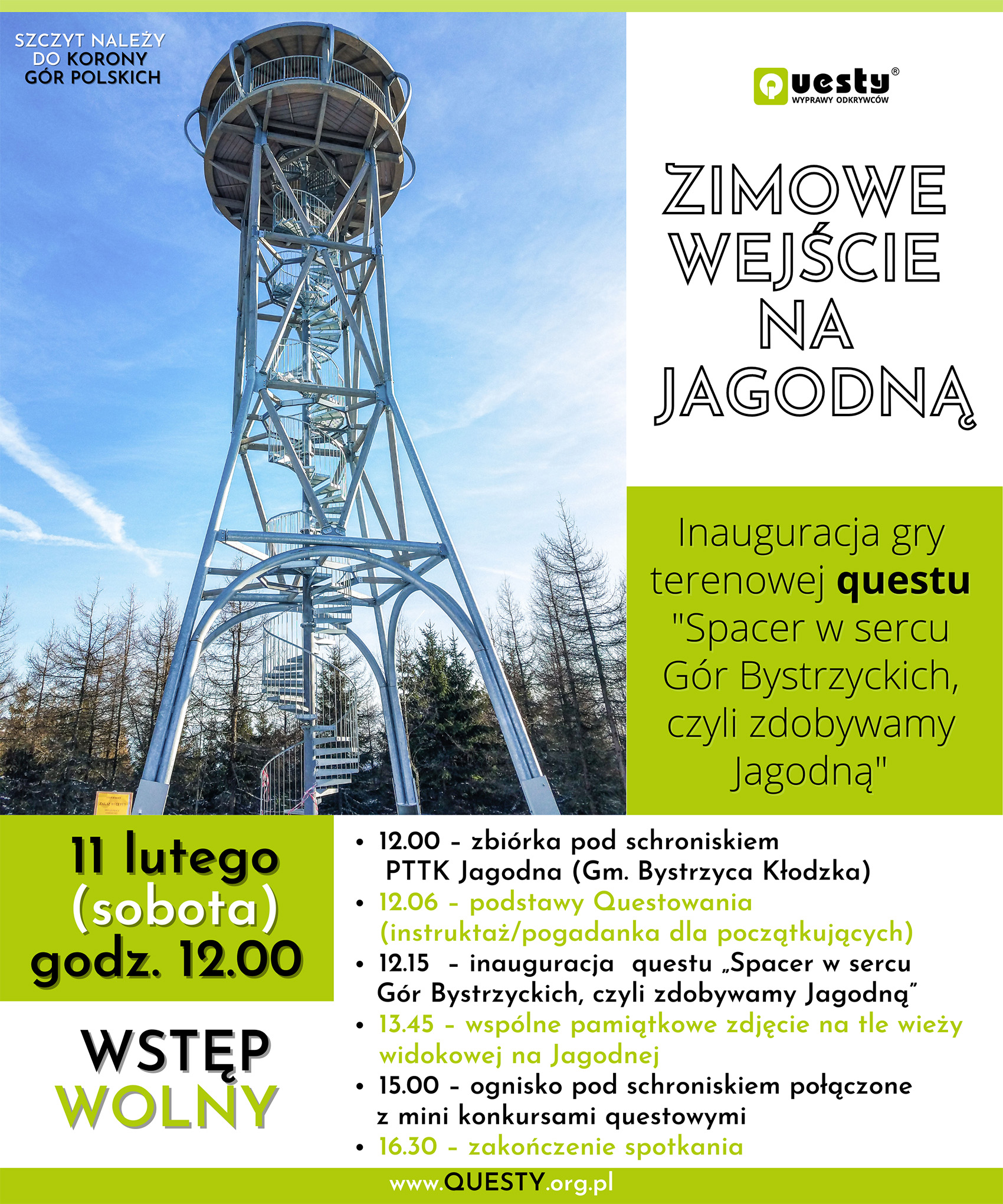 11 lutego - Zimowe wejście na Jagodną