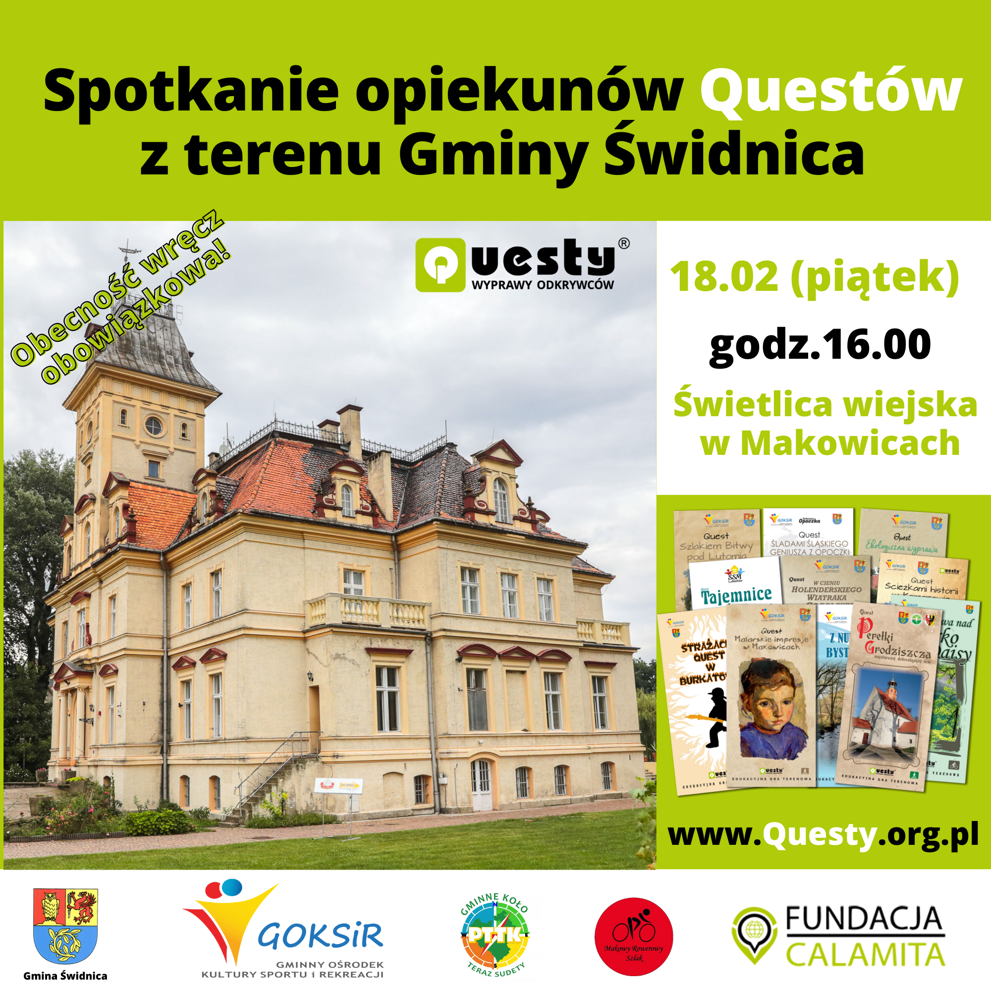 Spotkanie opiekunów Questów z terenu Gminy Świdnica